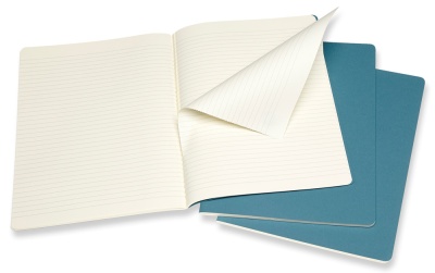 Блокнот Moleskine CAHIER JOURNAL CH023B44 XLarge 190х250мм обложка картон 120стр. нелинованный голубой (3шт)