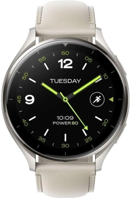 Смарт-часы Xiaomi Watch 2 1.43" AMOLED корп.серый рем.белый разм.брасл.:140-210мм (BHR9306GL)