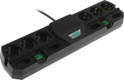 Сетевой фильтр Most TRG 5м (10 розеток) черный (коробка)