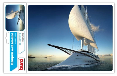 Коврик для мыши Buro BU-R51753 рисунок/яхта 220x180x2мм (25 шт. в упаковке)