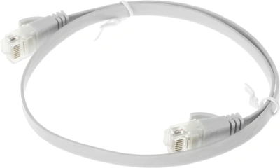 Патч-корд Buro Flat 10Гбит/с UTP 4 пары cat.5E Cu molded 0.5м серый RJ-45 (m)-RJ-45 (m) (BU-5E-FLAT-0.5M-G)