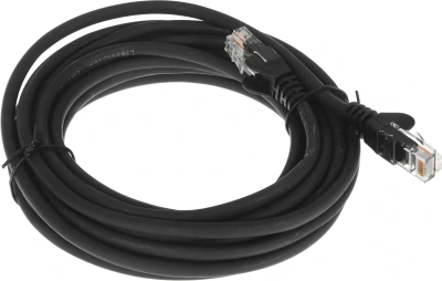 Патч-корд Lanmaster LAN-PC45/U5E-5.0-BK UTP RJ-45 вил.-вилка RJ-45 кат.5E 5м черный LSZH (уп.:1шт)