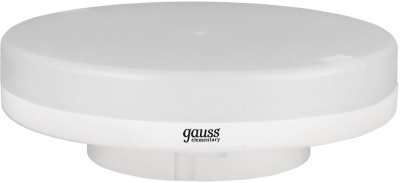 Лампа светодиодная Gauss Elementary GX53 6Вт цок.:GX53 таблетка 220B св.свеч.бел.нейт. (упак.:10шт) (83826)