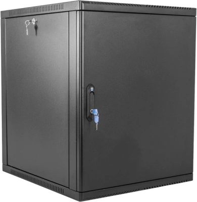 Шкаф коммутационный ЦМО (ШРН-9.500.1-9005) настенный 9U 600x529мм пер.дв.металл 200кг черный 470мм 14кг 180град. 346мм IP20 металл