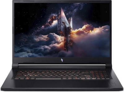 Ноутбук Acer Nitro V 17 AI ANV17-41-R6SG Ryzen 5 240 16Gb SSD512Gb NVIDIA GeForce RTX 5060 8Gb 17.3" IPS FHD (1920x1080) без ОС black WiFi BT Cam (NH.QYVCD.00A)