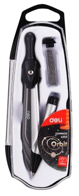 Циркуль Deli EG20302 металл в компл.:карандаш мех.