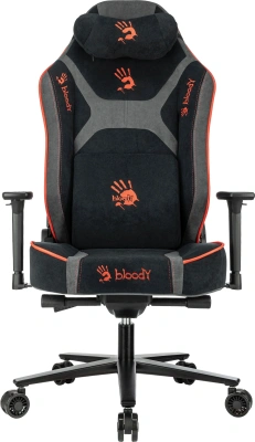 Кресло игровое A4Tech Bloody GC-680 черный/серый искусственная замша с подголов. крестов. металл