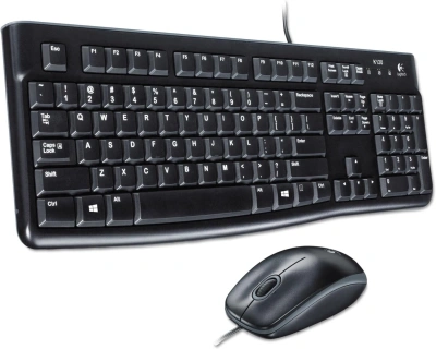 Клавиатура + мышь Logitech MK120 клав:черный мышь:черный/серый USB (920-002589)