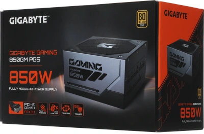 Блок питания Gigabyte ATX 850W GP-GME850GM PG5 80+ gold (20+4pin) APFC 135mm fan 8xSATA Cab Manag RTL