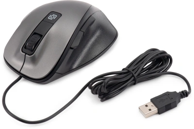 Мышь Оклик 504M черный/серый оптическая 3600dpi silent USB 6but (2004741)