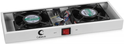 Модуль вентиляторный Cabeus (TRAY-FAN2) 2 вент. серый