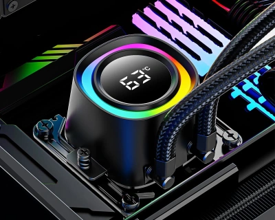 Система водяного охлаждения ID-Cooling FX360 TD ARGB Soc-AM5/AM4/1200/1700/1851 черный 4-pin 27.2dB Al+Cu LCD 350W Ret