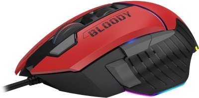 Мышь A4Tech Bloody W95 Max Sports красный/черный оптическая 12000dpi USB 10but (W95 MAX SPORTS RED)