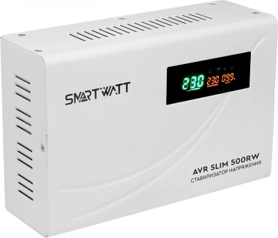 Стабилизатор напряжения Smartwatt AVR Slim 500RW 500ВА белый