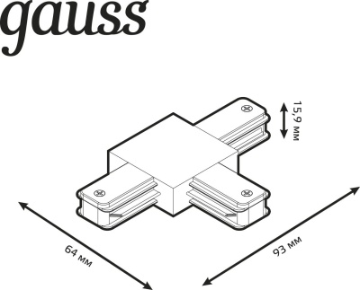 Соединитель Gauss TR109 черный