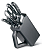 Набор ножей кухон. Victorinox Grand Maitre Cutlery Block 7.7243.6 (7.7243.6) компл.:6предм. с подставкой черный подар.коробка