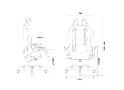Кресло игровое Zombie VIKING KNIGHT Fabric темно-коричневый Light-10 с подголов. крестов. металл