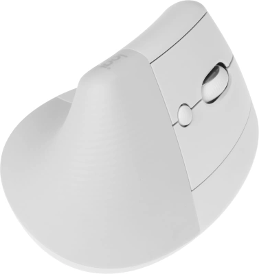 Мышь Logitech Lift белый оптическая 4000dpi silent беспров. BT/Radio USB для ноутбука 5but (910-006486)