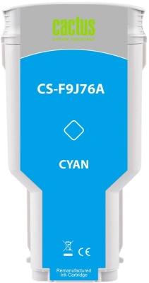 Картридж струйный Cactus CS-F9J76A 727 XXL голубой (300мл) для HP DJ T920/T930/T1500/T1530/T2500/T2530 с чипом