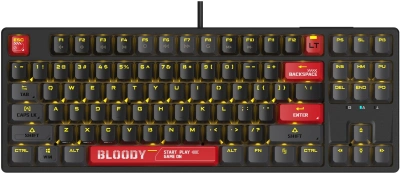 Клавиатура A4Tech AT87 черный/красный USB for gamer LED кабель 1.8м