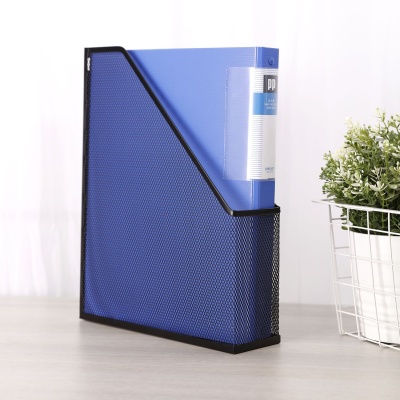 Лоток вертикальный Deli E9186 для бумаг 250х73х316мм черный металл сетка