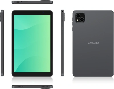 Планшет Digma G8 SC9863A (1.6) 8C RAM3Gb ROM32Gb 8" IPS 1280x800 4G Android 15 Go темно-серый 5Mpix 2Mpix BT WiFi microSD 128Gb 4000mAh 191hrs