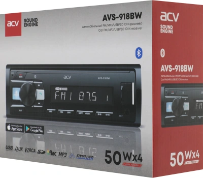 Автомагнитола ACV AVS-918BW 1DIN 4x50Вт (37623)