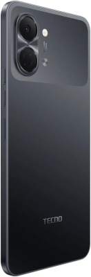 Смартфон Tecno Spark Go 3 128Gb 4Gb черный моноблок 3G 4G 2Sim 6.75" 720x1600 Android 15 13Mpix 802.11 a/b/g/n/ac GPS GSM900/1800 Protect microSD max1024Gb