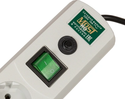 Сетевой фильтр Most RG 5м (6 розеток) белый (коробка)