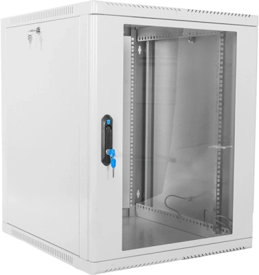 Шкаф коммутационный ЦМО (ШРН-12.500) настенный 12U 600x529мм пер.дв.стекл 200кг серый 470мм 18кг 180град. 612мм металл