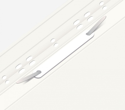 Папка-скоросшиватель Бюрократ PS-P20WH A4 прозрач.верх.лист боков.перф. пластик белый 0.12/0.16