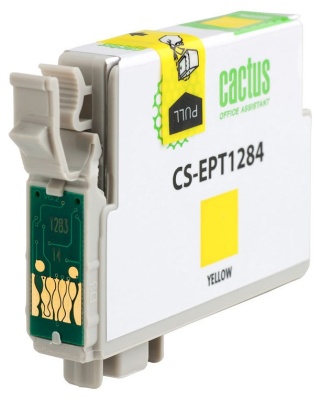 Картридж струйный Cactus CS-EPT1284 T1284 желтый (7мл) для Epson Stylus S22/S125/SX420/SX425/Office BX305 с чипом