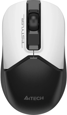 Мышь A4Tech Fstyler FG12 Panda белый/черный оптическая 1200dpi беспров. USB 3but