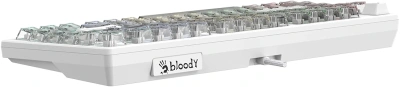 Клавиатура A4Tech Bloody MS76 механическая белый USB Multimedia for gamer LED (MS76) кабель 1.8м