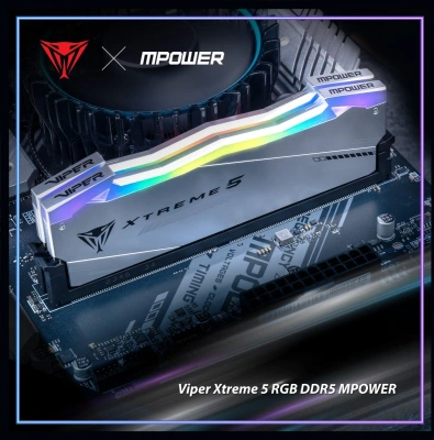 Память DDR5 2x24GB 6000MHz Patriot PVXR548G60C30KM Viper Xtreme 5 RGB RTL Gaming PC5-48000 CL30 DIMM UDIMM 288-pin 1.35В с радиатором Ret