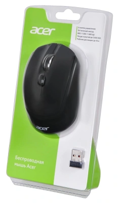 Мышь Acer OMR040 черный оптическая 1600dpi беспров. USB 6but (ZL.MCEEE.00A)
