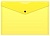 Конверт на кнопке Бюрократ Double Neon DNEPK803A4YEL A4 гориз. пластик 0.15мм желтый