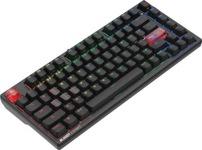 Клавиатура A4Tech MS76 механическая черный USB Multimedia for gamer LED кабель 1.8м