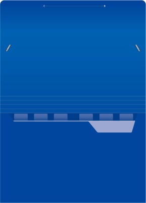 Портфель Бюрократ -BPR6BLUE 6 отдел. A4 пластик 0.7мм синий