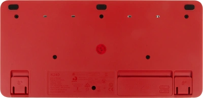 Клавиатура + мышь Logitech MK240 клав:белый/красный мышь:белый/красный USB беспроводная slim Multimedia (920-008160)