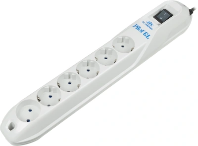 Сетевой фильтр Pilot GL 7м (6 розеток) белый (коробка)