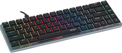 Клавиатура Acer OKW302 механическая серебристый USB Multimedia for gamer для ноутбука LED (ZL.KBDCC.01C) кабель 1.8м