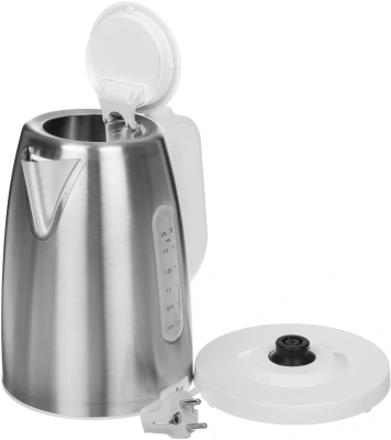 Чайник электрический Braun WK1500WH 1.7л. 2200Вт сталь/белый корпус: металл/пластик