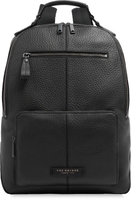 Рюкзак мужской The Bridge Manfredi 064716QQ/7R черный натур.кожа