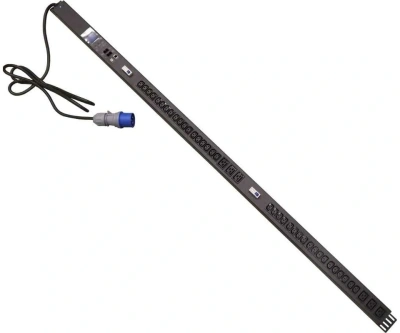 Блок распределения питания Lanmaster TWT-PDVMT1-6X36-32A верт.размещ. 6xC19 36xC13 с мониторингом 32A IEC 309 3м