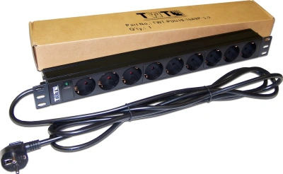 Блок распределения питания Lanmaster TWT-PDU19-16A9P-3.0 гор.размещ. 9xSchuko базовые 16A Schuko 3м