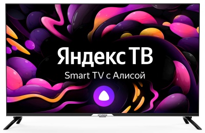 Телевизор LED Hyundai 50" H-LED50BU7003 Яндекс.ТВ Frameless черный 4K Ultra HD 60Hz DVB-T DVB-T2 DVB-C DVB-S DVB-S2 USB WiFi Smart TV
