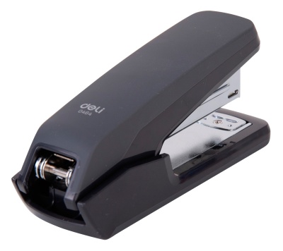 Степлер настольный Deli E0464BLACK Exceed 24/6 26/6 (25листов) черный 100скоб металл/пластик закрытый/открытый коробка