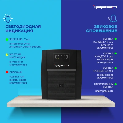 Источник бесперебойного питания Ippon Back Basic 1500 900Вт 1500ВА черный
