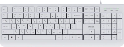 Клавиатура Acer OKW400 белый USB (ZL.KBDEE.01B) кабель 1.8м